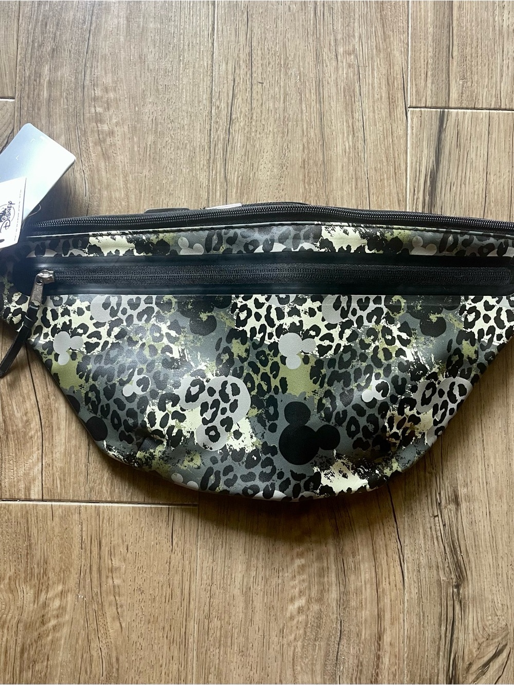 Disney Parks Animal Kingdom Camo Leopard Mickey Print Belt Bag
